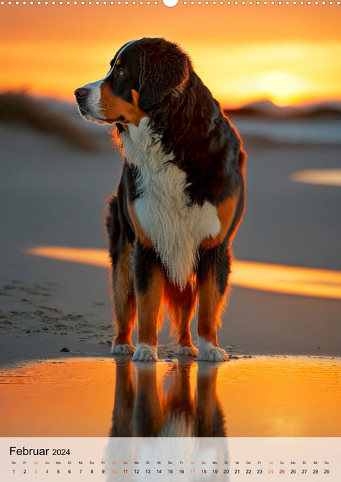 Berner Sennenhund - gutmütig und treu (CALVENDO Premium Wandkalender 2024)