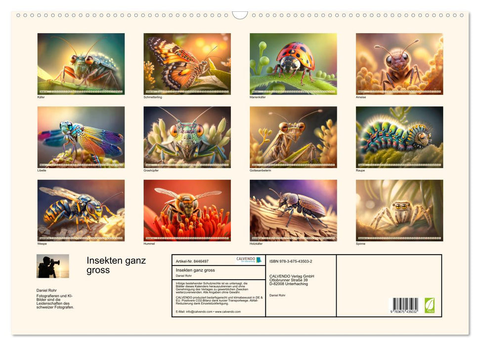 Insekten ganz gross (CALVENDO Wandkalender 2024)