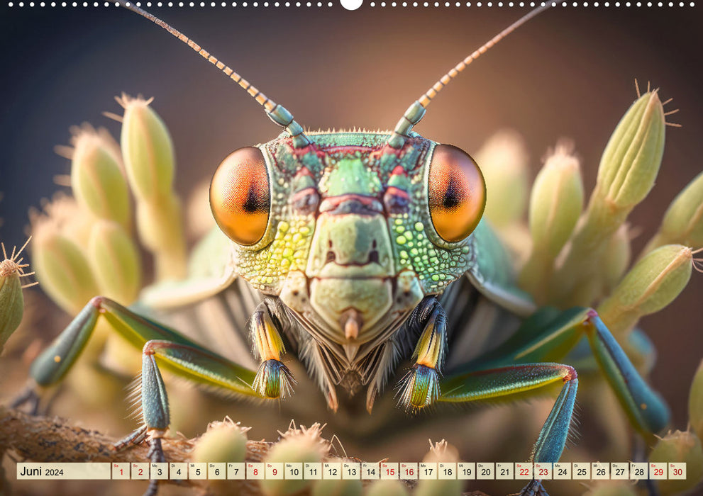 Des insectes vraiment gros (Calendrier mural CALVENDO Premium 2024) 