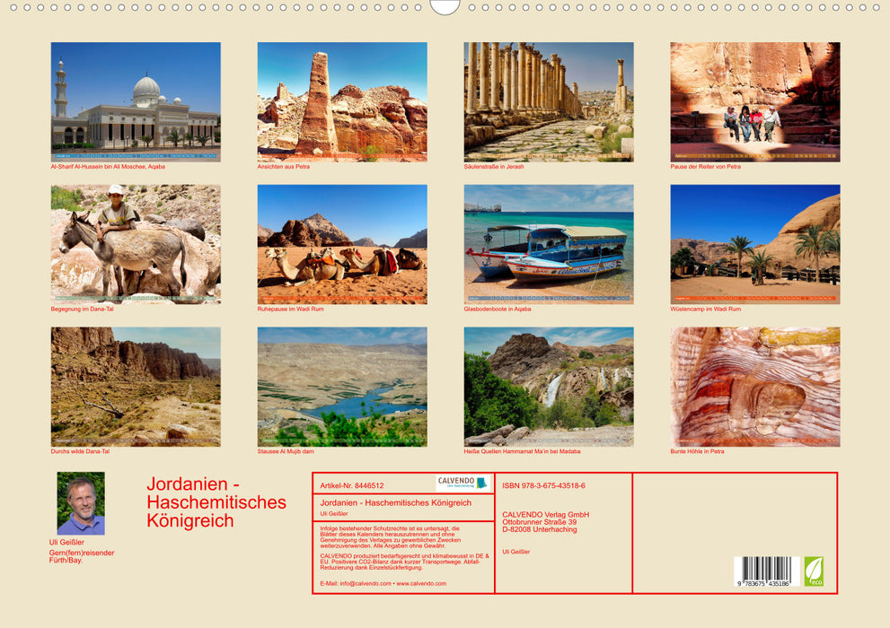 Jordan - Hashemite Kingdom (CALVENDO Wall Calendar 2024) 