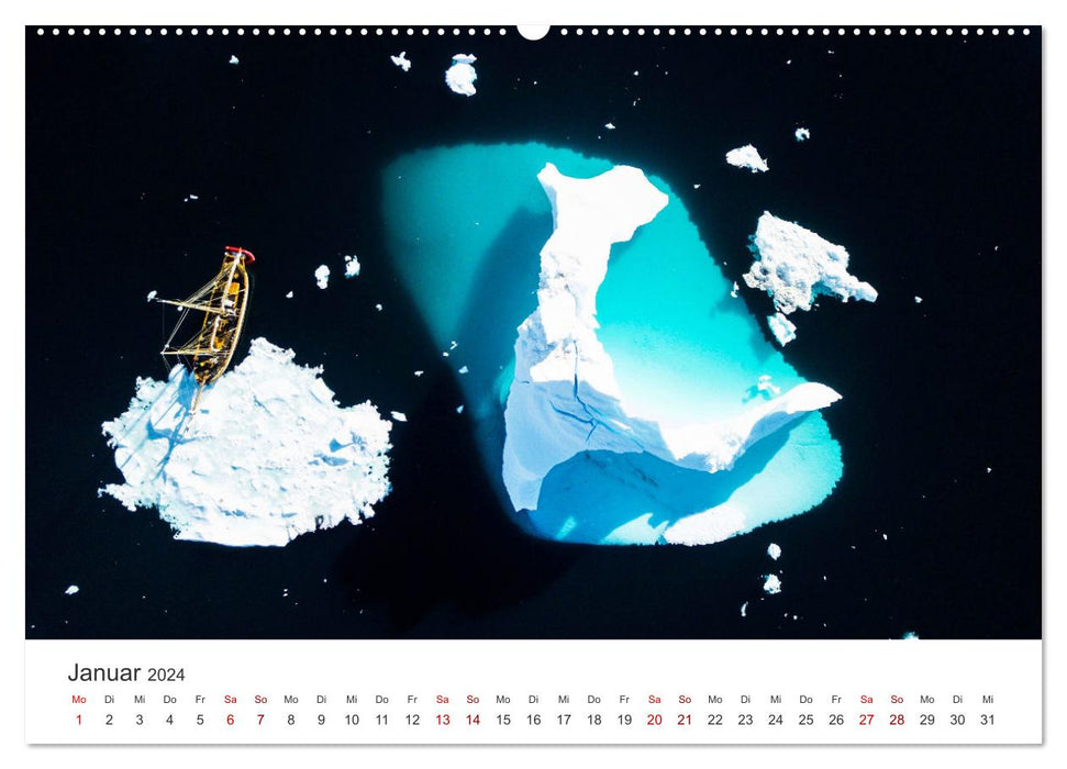 Zwischen den Eisbergen in Grönland (CALVENDO Wandkalender 2024)