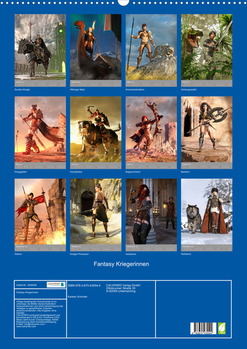 Fantasy warriors (CALVENDO wall calendar 2024) 