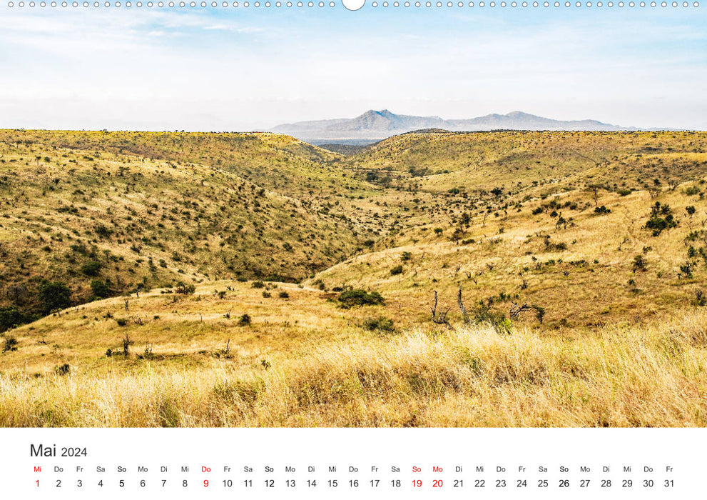 Safari à travers l'Afrique (Calvendo Premium Wall Calendar 2024) 