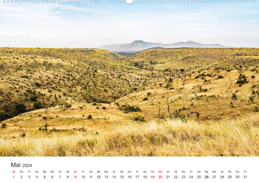 Safari through Africa (CALVENDO Premium Wall Calendar 2024) 