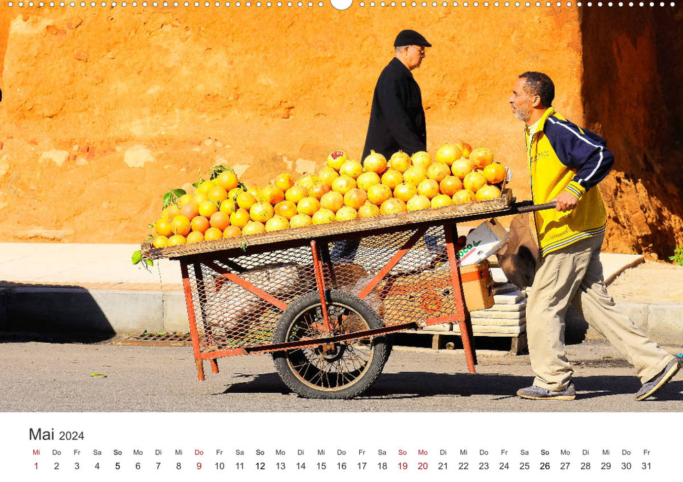 Das farbenfrohe Marokko (CALVENDO Premium Wandkalender 2024)