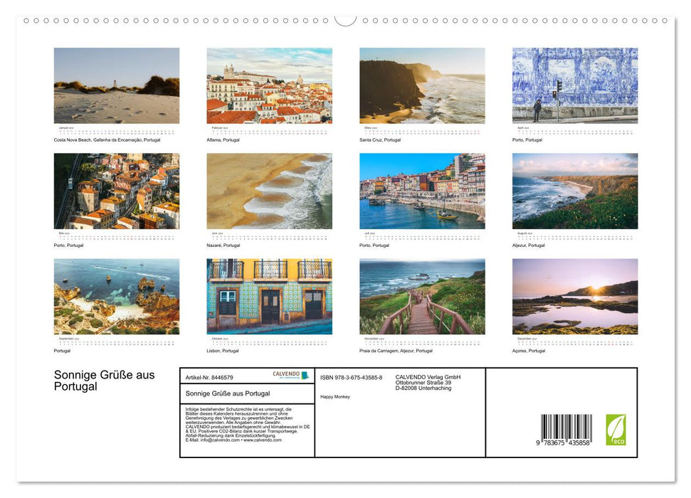 Sonnige Grüße aus Portugal (CALVENDO Premium Wandkalender 2024)