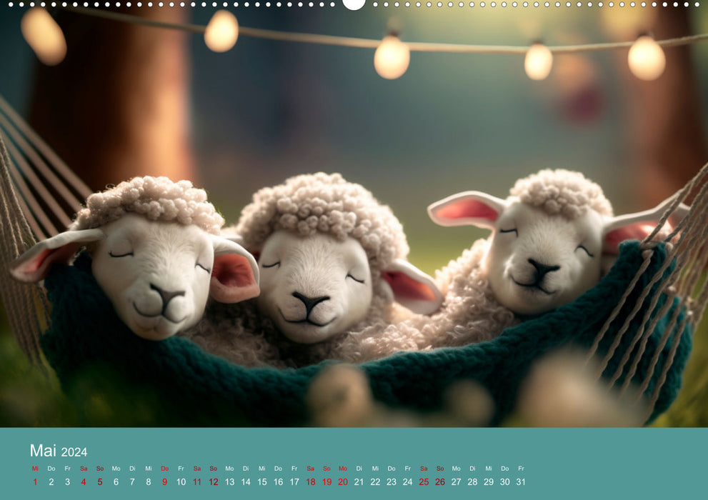 The sheep are loose Woolly prospects (CALVENDO wall calendar 2024) 