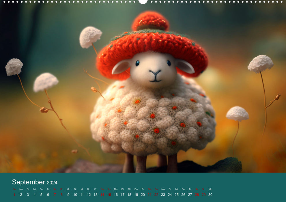 The sheep are loose Woolly prospects (CALVENDO Premium wall calendar 2024) 
