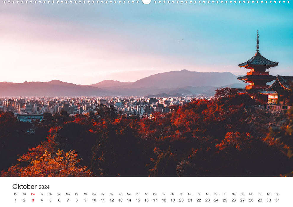 Japan - Land of Contrasts (CALVENDO Wall Calendar 2024) 