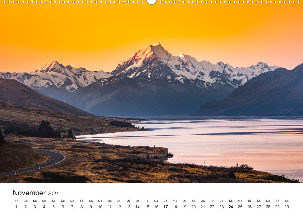 Spectacle naturel Nouvelle-Zélande (Calvendo Premium Wall Calendar 2024) 