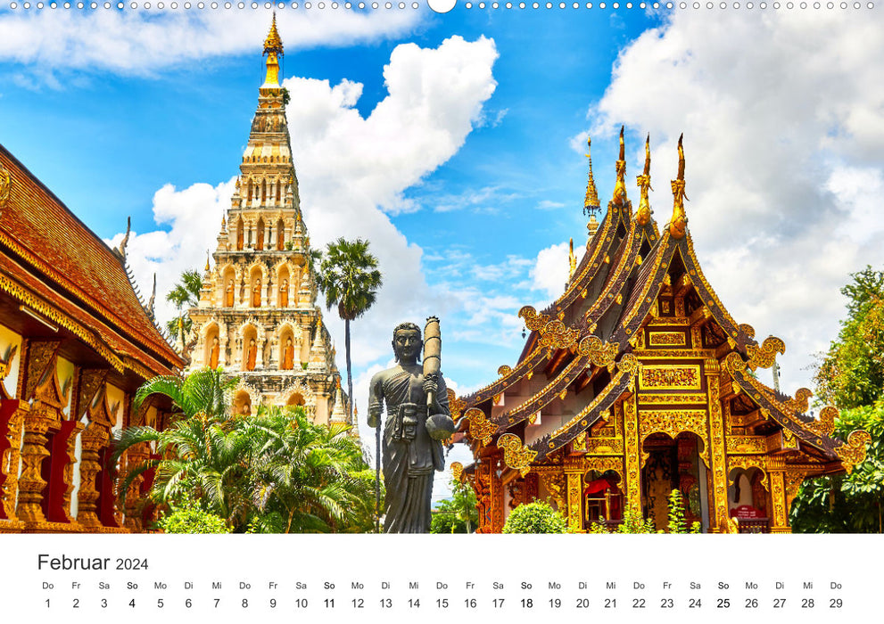 Thaïlande – Le pays du sourire. (Calendrier mural CALVENDO Premium 2024) 