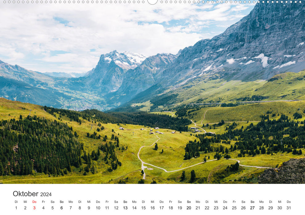 Suisse - l'idylle des montagnes (Calendrier mural CALVENDO Premium 2024) 