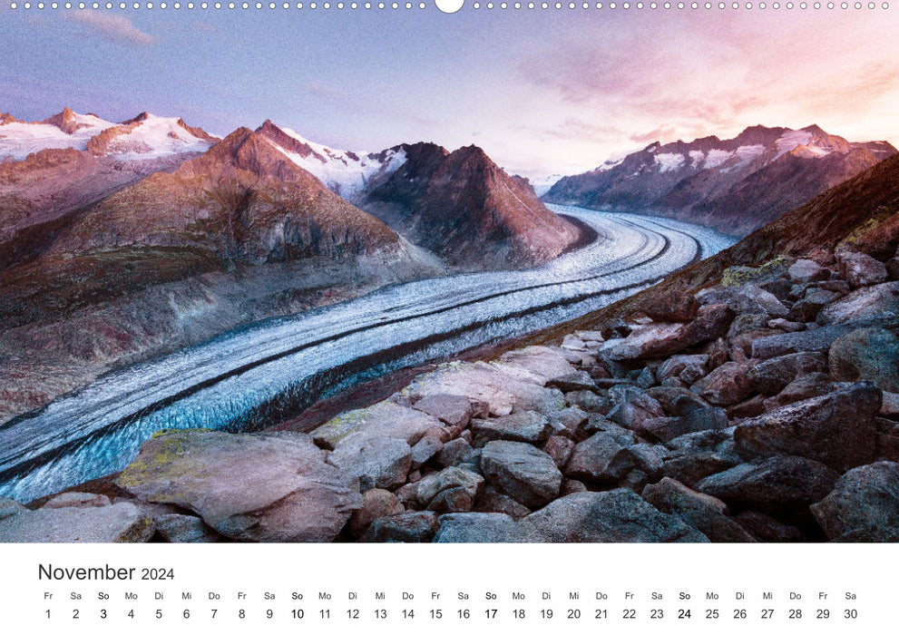 Switzerland - the mountain idyll (CALVENDO Premium Wall Calendar 2024) 