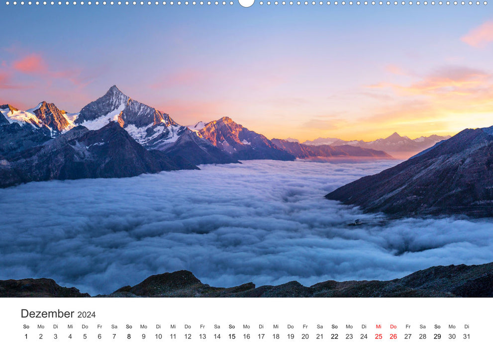 Switzerland - the mountain idyll (CALVENDO Premium Wall Calendar 2024) 