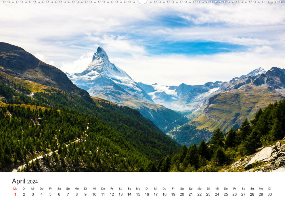 Suisse - l'idylle des montagnes (Calendrier mural CALVENDO Premium 2024) 