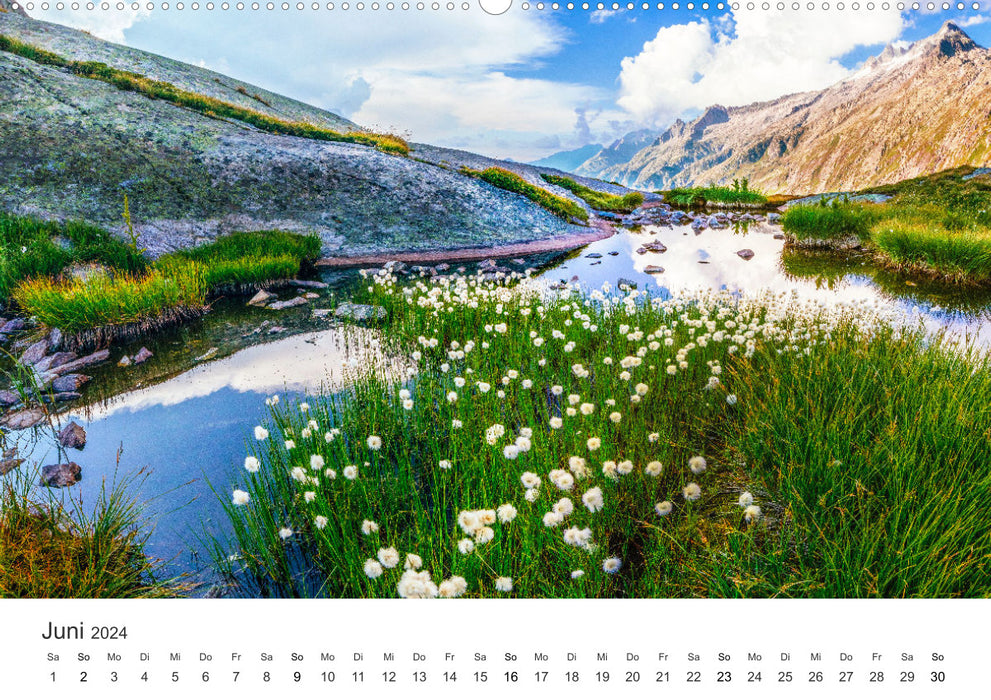 Switzerland - the mountain idyll (CALVENDO Premium Wall Calendar 2024) 