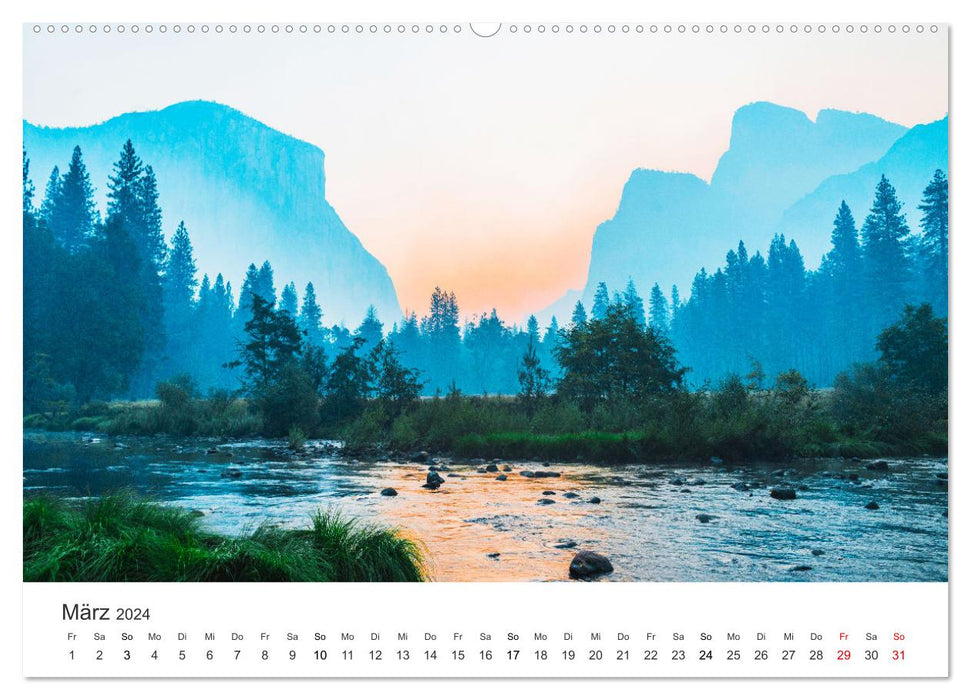 Yosemite - Einzigartige Naturspektakel (CALVENDO Wandkalender 2024)