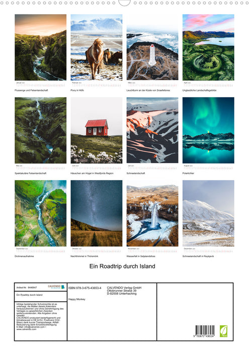 A road trip through Iceland (CALVENDO wall calendar 2024) 