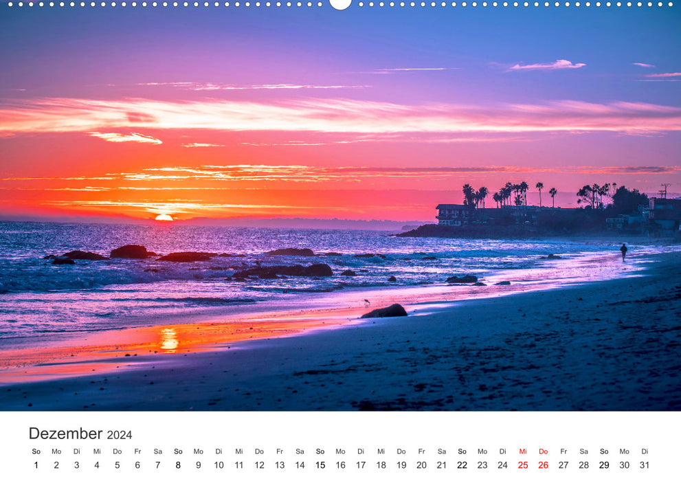 On the beach in Malibu (CALVENDO wall calendar 2024) 