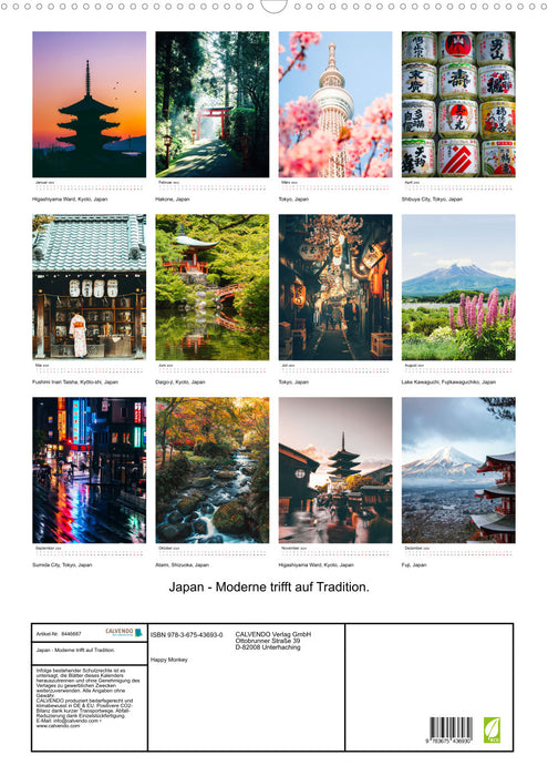 Japan - modernity meets tradition. (CALVENDO wall calendar 2024) 