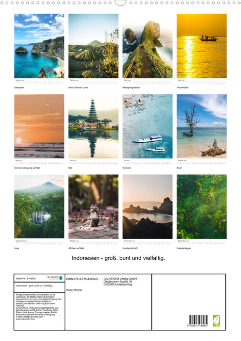 Indonesia - big, colorful and diverse. (CALVENDO wall calendar 2024) 