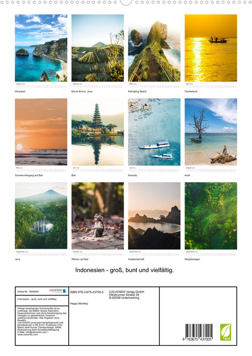 Indonesia - big, colorful and diverse. (CALVENDO Premium Wall Calendar 2024) 