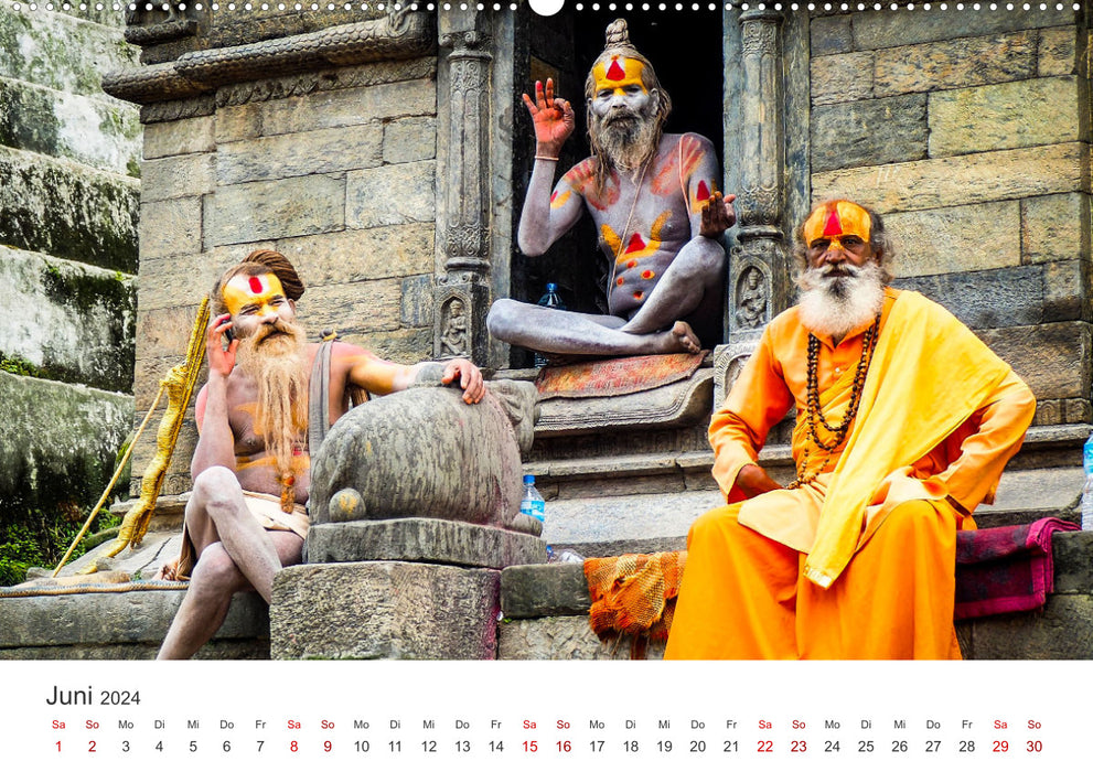 Nepal - in the middle of the Himalayas (CALVENDO wall calendar 2024) 