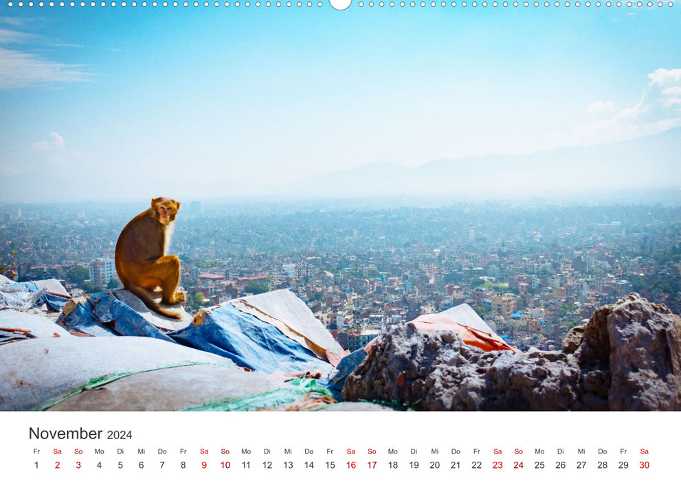 Nepal - Mitten im Himalaya (CALVENDO Premium Wandkalender 2024)