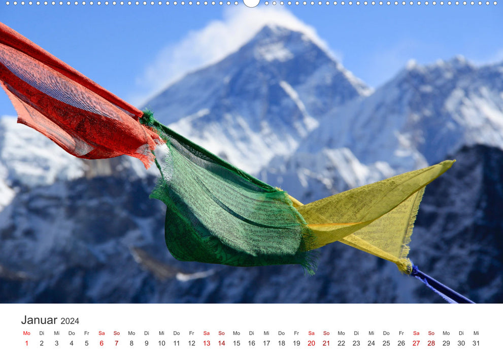 Nepal - In the middle of the Himalayas (CALVENDO Premium Wall Calendar 2024) 