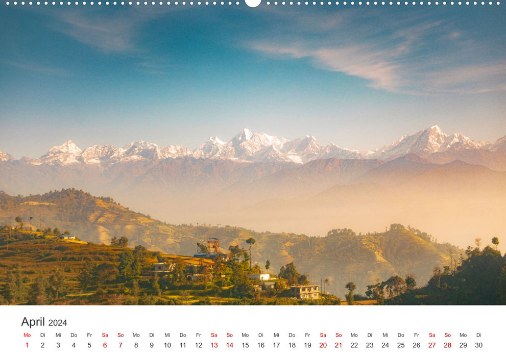 Nepal - Mitten im Himalaya (CALVENDO Premium Wandkalender 2024)