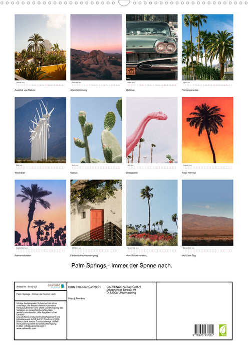 Palm Springs - Immer der Sonne nach. (CALVENDO Wandkalender 2024)