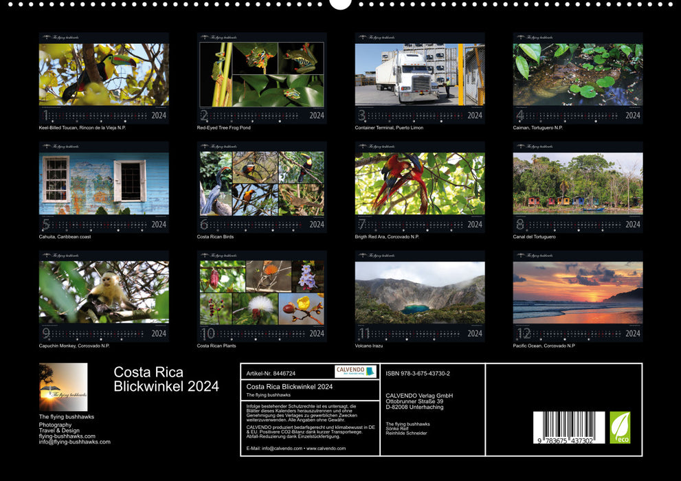 Costa Rica Perspective 2024 (CALVENDO Premium Wall Calendar 2024) 