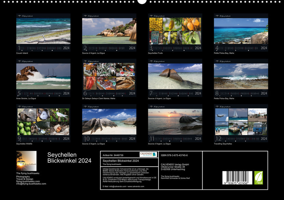 Seychelles Viewpoint 2024 (Calvendo Premium Calendrier mural 2024) 