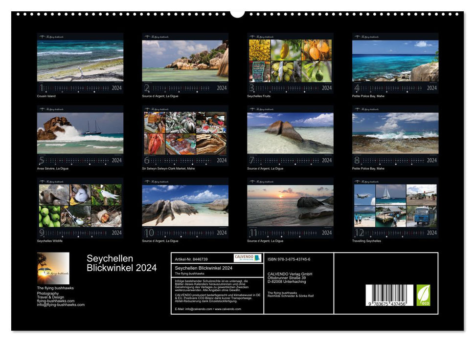 Seychelles Viewpoint 2024 (CALVENDO Premium Wall Calendar 2024) 