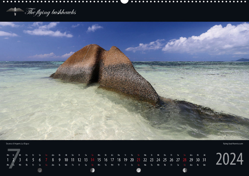 Seychelles Viewpoint 2024 (CALVENDO Premium Wall Calendar 2024) 
