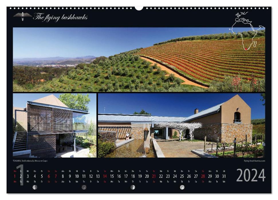 Wein & Architektur 2024 (CALVENDO Wandkalender 2024)