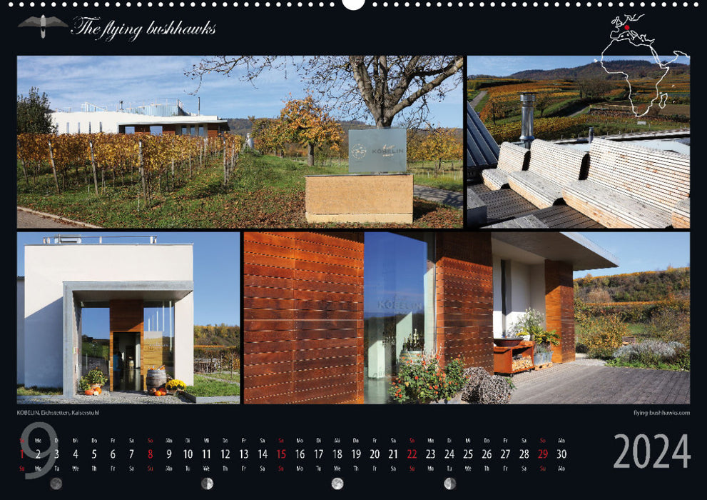 Wein & Architektur 2024 (CALVENDO Wandkalender 2024)