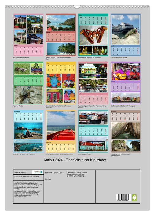 Karibik 2024 - Eindrücke einer Kreuzfahrt (CALVENDO Wandkalender 2024)