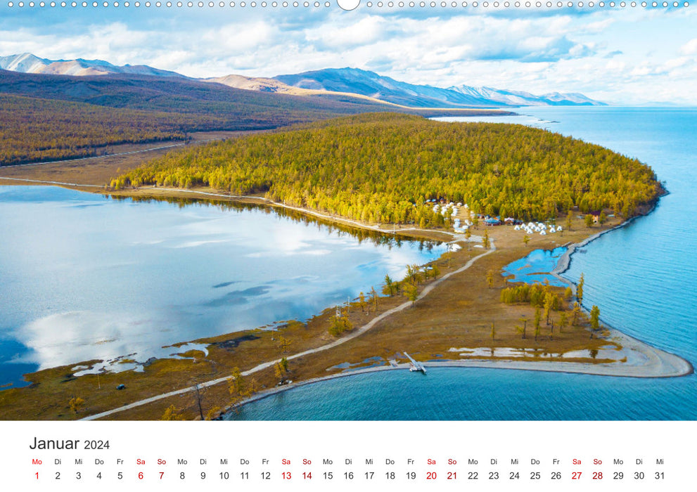 Mongolia - Endless steppe and wild nature. (CALVENDO Premium Wall Calendar 2024) 