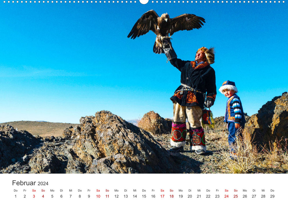 Mongolia - Endless steppe and wild nature. (CALVENDO Premium Wall Calendar 2024) 
