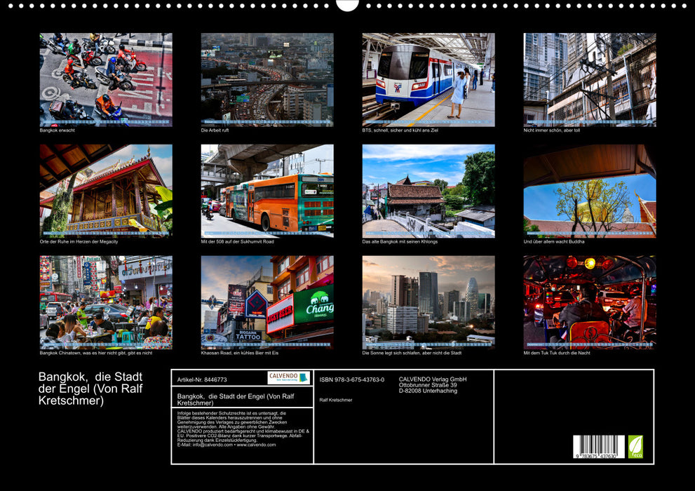 Bangkok City of Angels by Ralf Kretschmer (CALVENDO wall calendar 2024) 