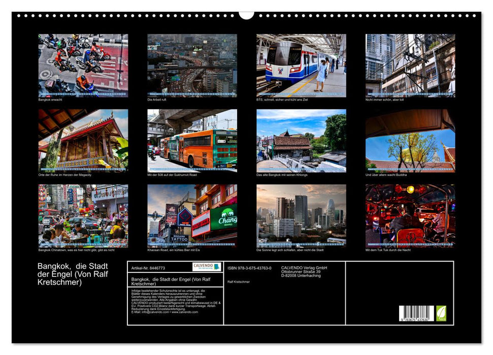Bangkok Stadt der Engel von Ralf Kretschmer (CALVENDO Wandkalender 2024)
