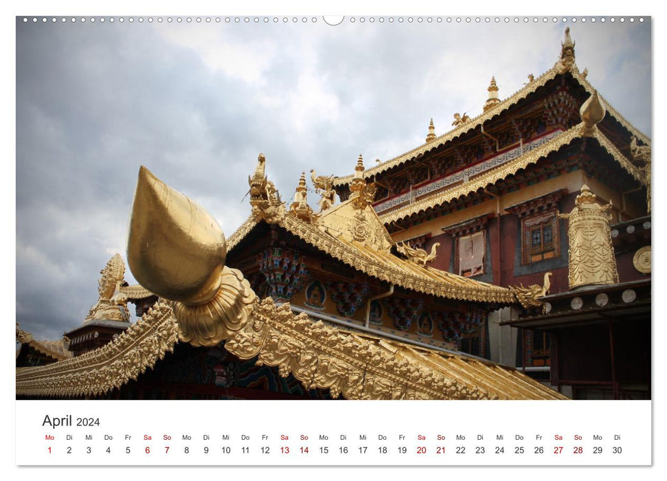 Tibet - Am Fuße des Mount Everest. (CALVENDO Wandkalender 2024)