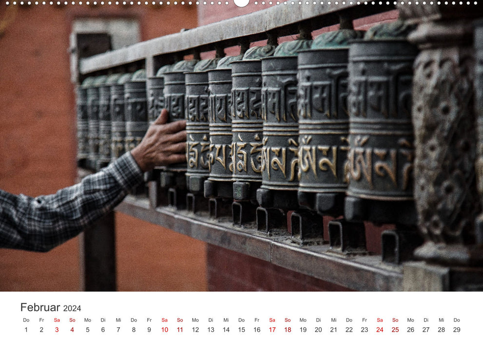 Tibet - At the foot of Mount Everest. (CALVENDO Premium Wall Calendar 2024) 