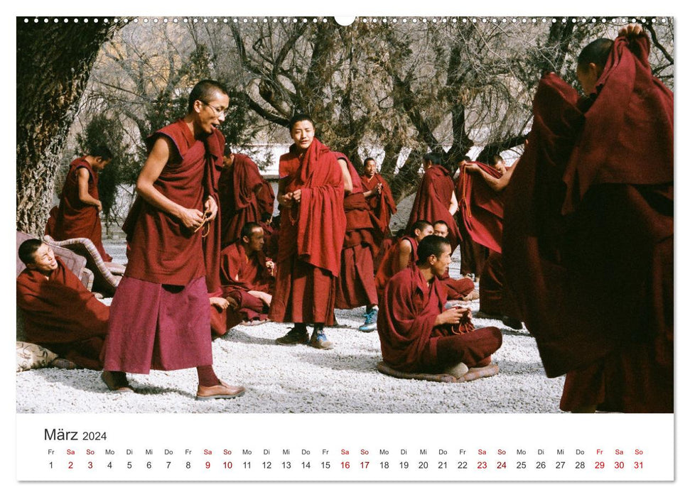 Tibet - At the foot of Mount Everest. (CALVENDO Premium Wall Calendar 2024) 