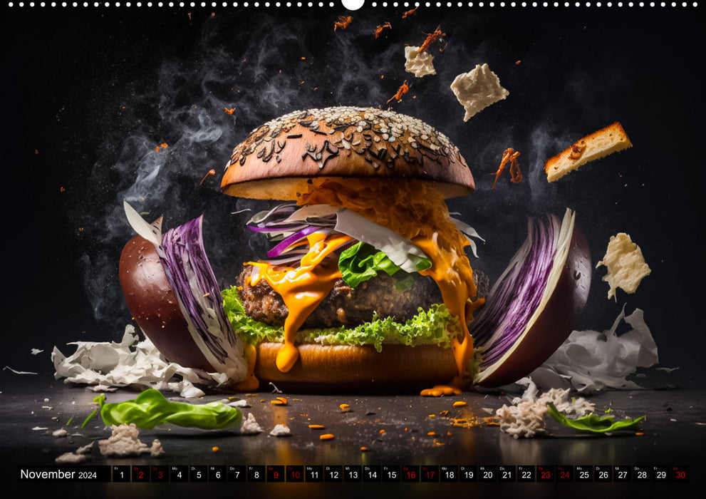 Burgerfood (CALVENDO Premium Wandkalender 2024)