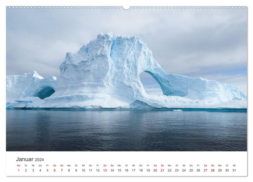 Antarctique – Le plus grand désert de glace du monde. (Calendrier mural CALVENDO 2024) 