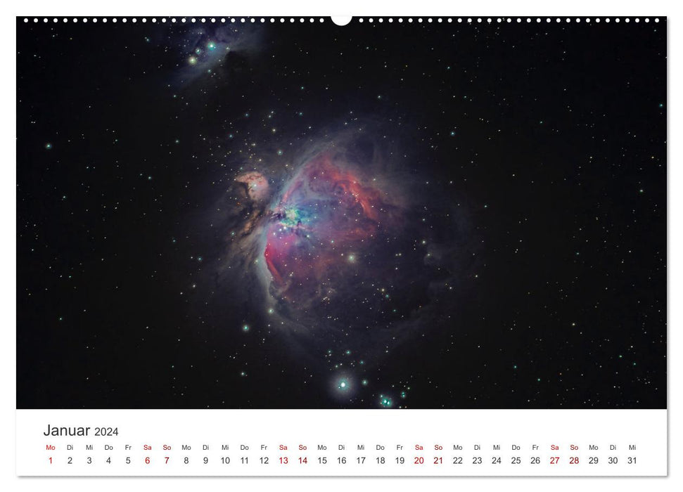 Images spectaculaires de notre galaxie (Calendrier mural CALVENDO 2024) 