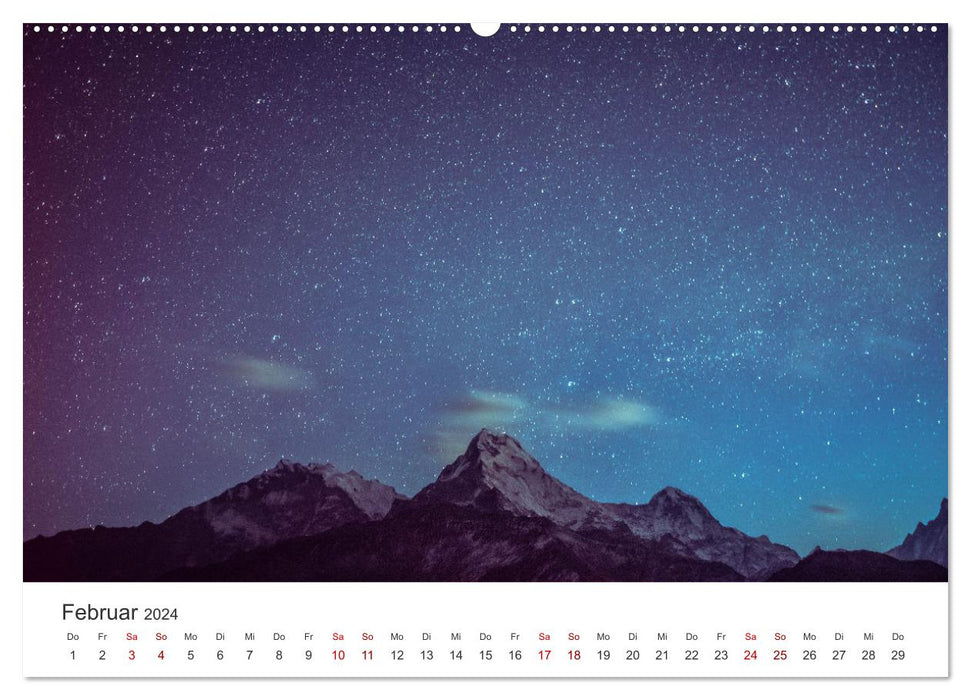 Images spectaculaires de notre galaxie (Calendrier mural CALVENDO 2024) 