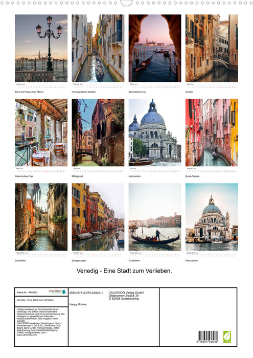 Venedig - Eine Stadt zum Verlieben. (CALVENDO Wandkalender 2024)